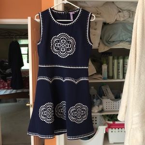 Francesca’s Boutique “Alta” brand navy/white dress